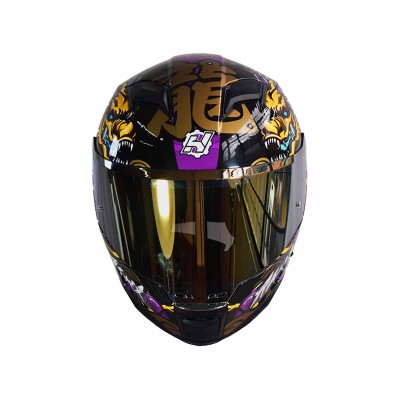CASCO INTEGRAL FORCE ML SHEN LONG NEGRO DORADO BRILLO